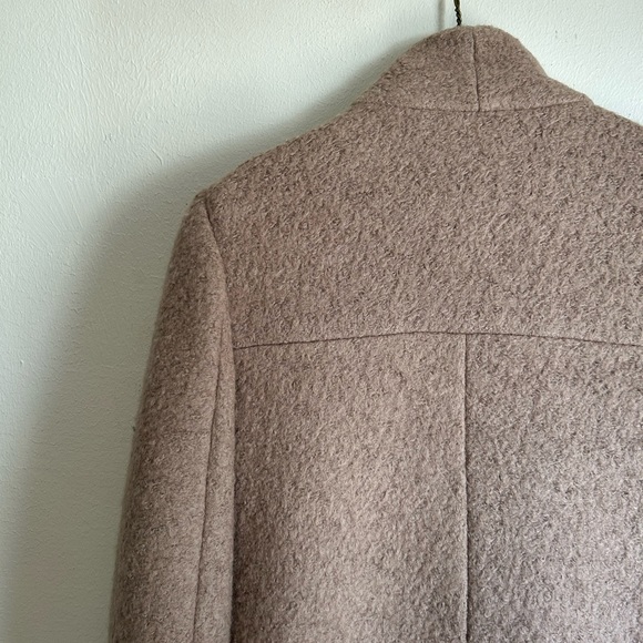 Kenneth Cole Long Pea Coat Cowl Neck Mauve - Picture 8 of 10